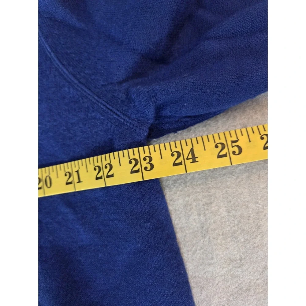Banana Republic Men's XL Sweater 1/4 Zip 100% Wool Royal Blue Mock Neck Soft Dad